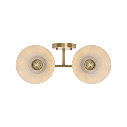 Golden Lighting Shepard 2-light Vanity in Modern Brass and Matte White shade - - Golden Lighting