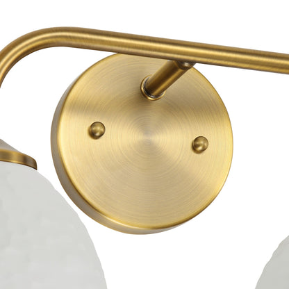 Golden Lighting Shepard 2-light Vanity in Modern Brass and Matte White shade - - Golden Lighting