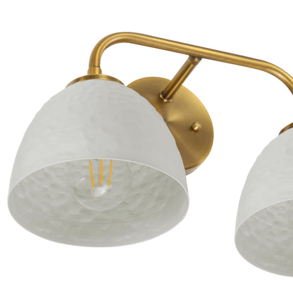 Golden Lighting Shepard 2-light Vanity in Modern Brass and Matte White shade - - Golden Lighting