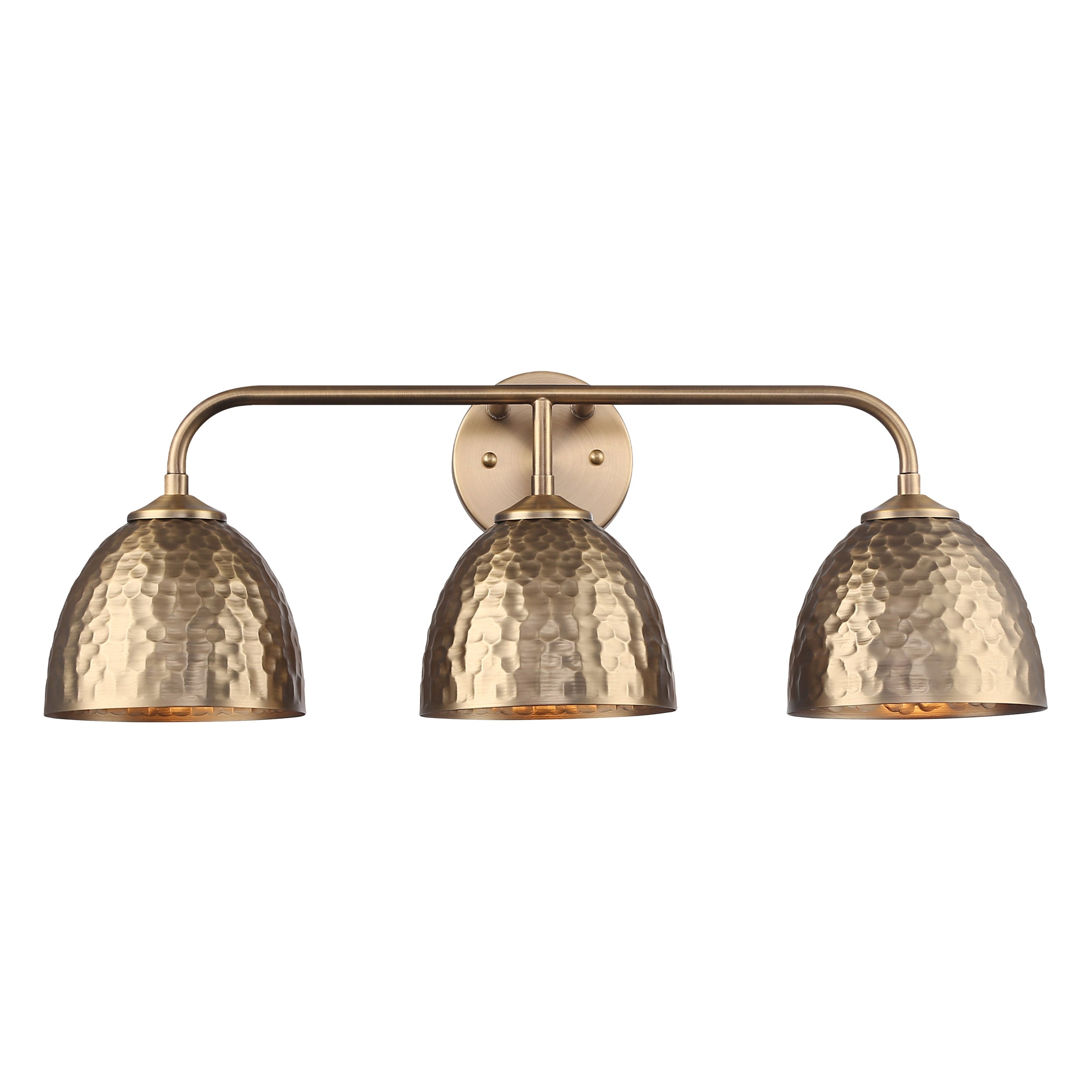 Golden Lighting Shepard 3-light Vanity in Modern Brass and Modern Brass shade - - Golden Lighting
