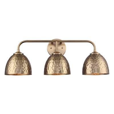 Golden Lighting Shepard 3-light Vanity in Modern Brass and Modern Brass shade - - Golden Lighting
