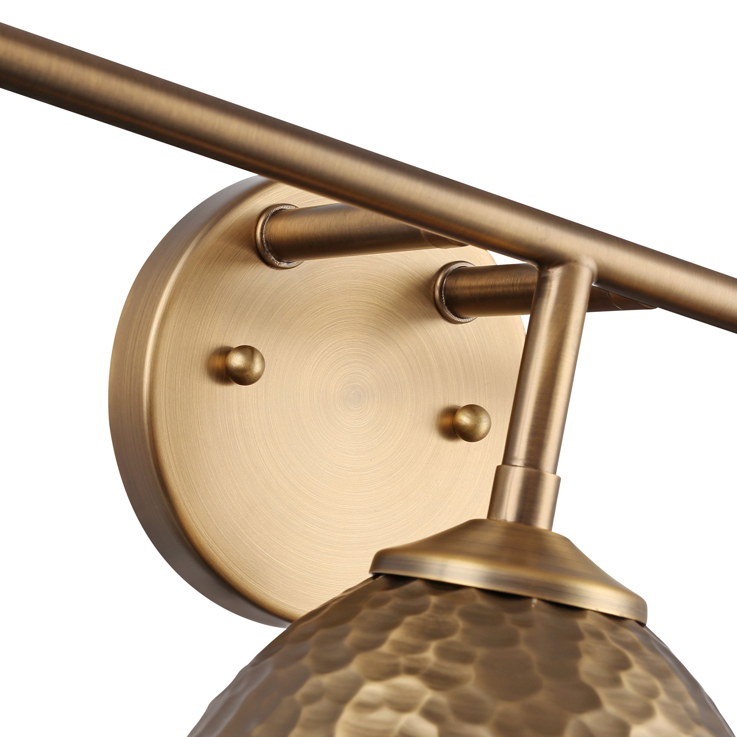 Golden Lighting Shepard 3-light Vanity in Modern Brass and Modern Brass shade - - Golden Lighting
