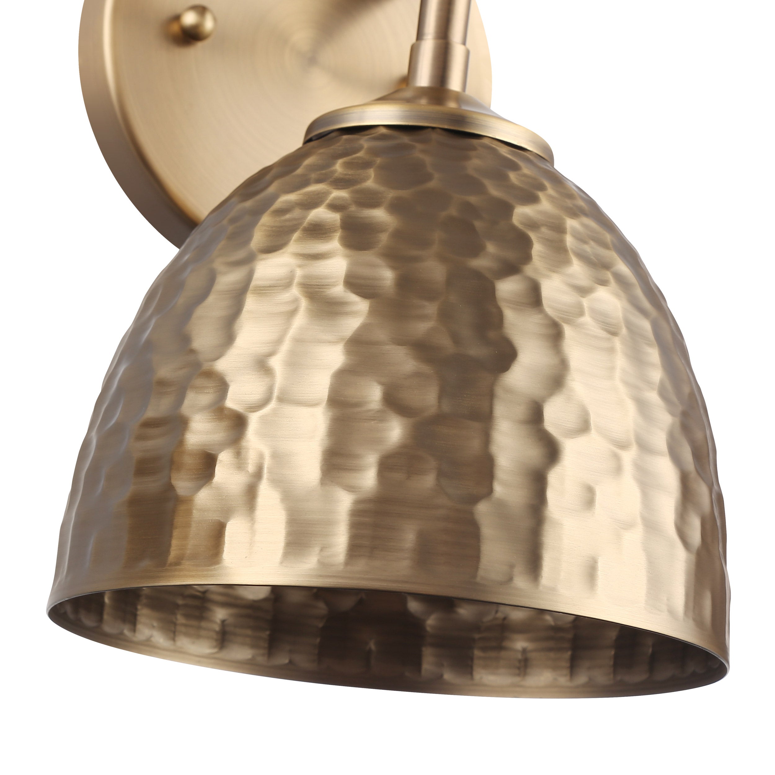 Golden Lighting Shepard 3-light Vanity in Modern Brass and Modern Brass shade - - Golden Lighting