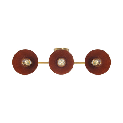 Golden Lighting Shepard 3-light Vanity in Modern Brass and Russet Clay shade - - Golden Lighting