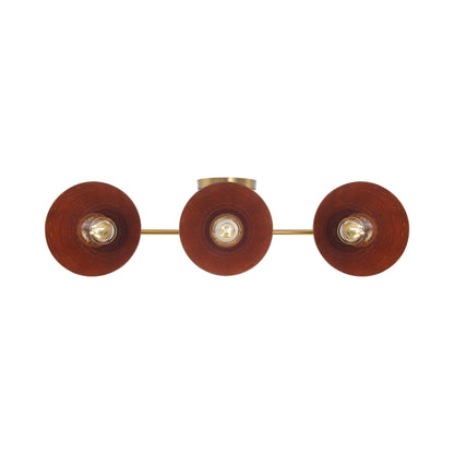 Golden Lighting Shepard 3-light Vanity in Modern Brass and Russet Clay shade - - Golden Lighting
