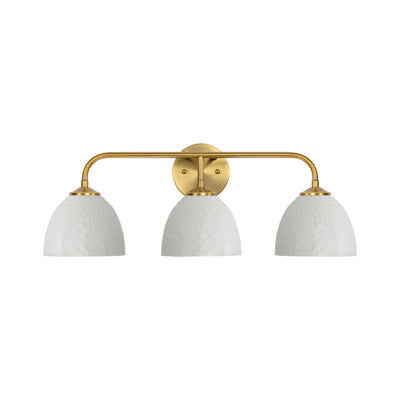 Golden Lighting Shepard 3-light Vanity in Modern Brass and Matte White shade - - Golden Lighting
