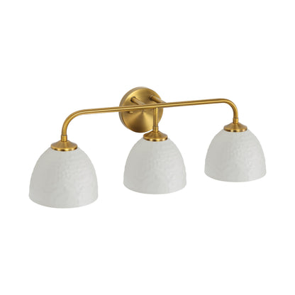 Golden Lighting Shepard 3-light Vanity in Modern Brass and Matte White shade - - Golden Lighting