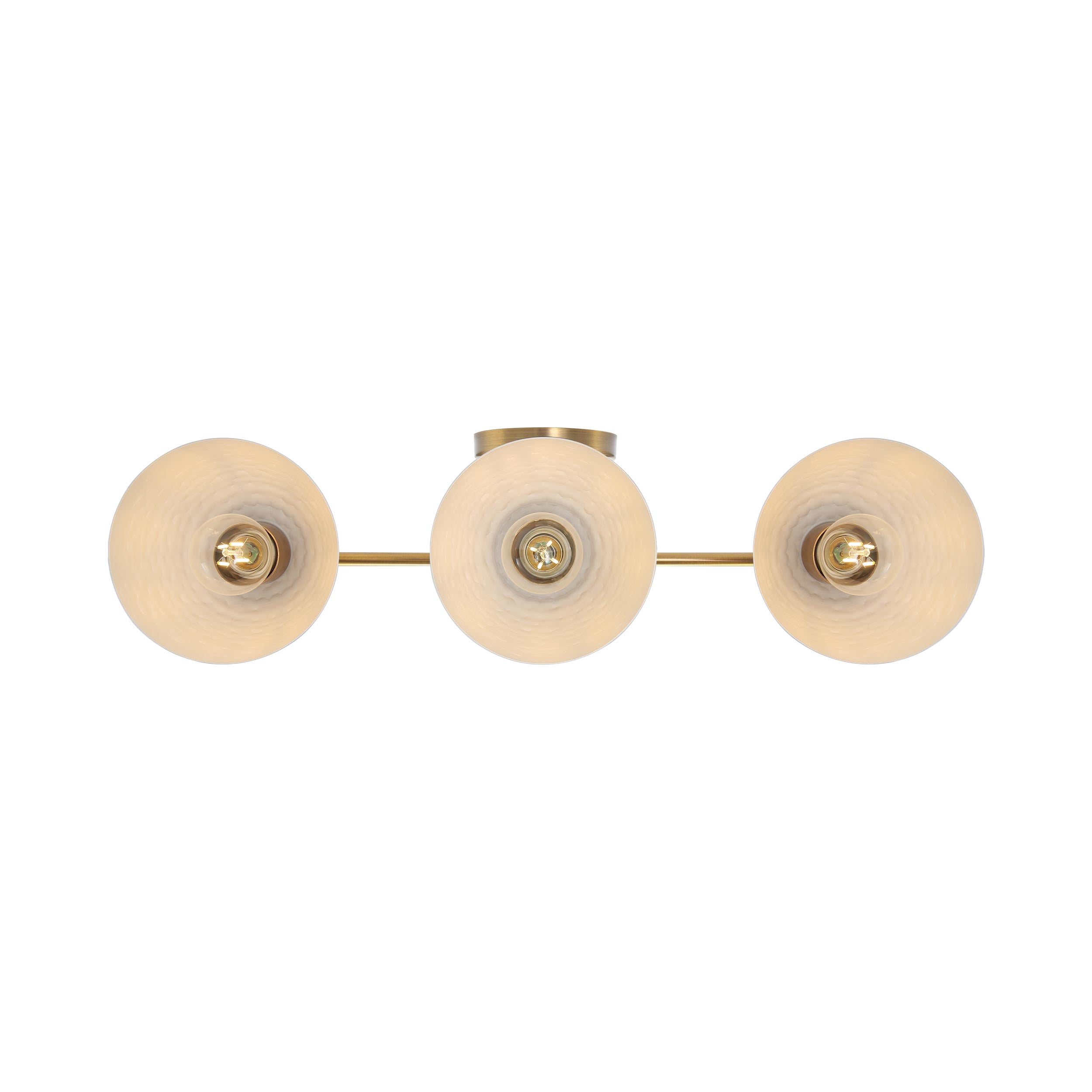 Golden Lighting Shepard 3-light Vanity in Modern Brass and Matte White shade - - Golden Lighting