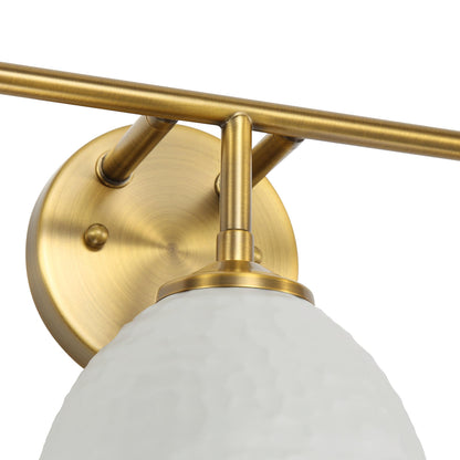 Golden Lighting Shepard 3-light Vanity in Modern Brass and Matte White shade - - Golden Lighting