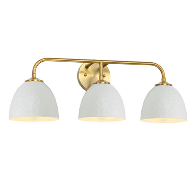 Golden Lighting Shepard 3-light Vanity in Modern Brass and Matte White shade - - Golden Lighting