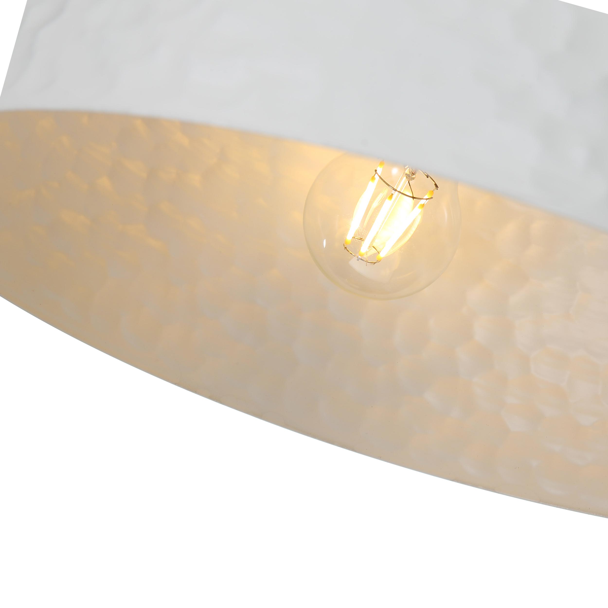 Golden Lighting Shepard 3-light Flush Mount in Modern Brass and Matte White shade - - Golden Lighting