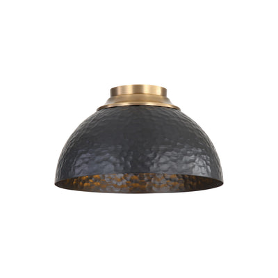 Golden Lighting Shepard 3-light Flush Mount in Modern Brass and Matte Black shade - - Golden Lighting