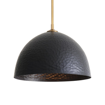 Golden Lighting Shepard 1-light Pendant in Modern Brass and Matte Black shade - - Golden Lighting