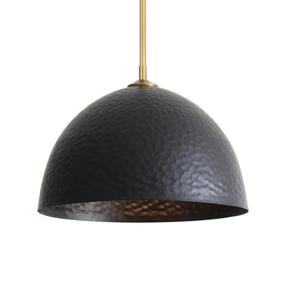 Golden Lighting Shepard 1-light Pendant in Modern Brass and Matte Black shade - - Golden Lighting