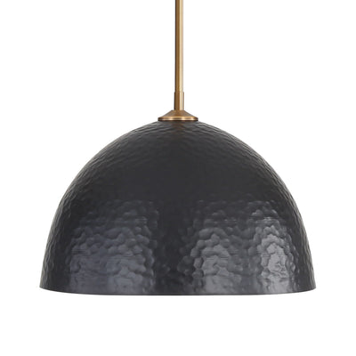 Golden Lighting Shepard 1-light Pendant in Modern Brass and Matte Black shade - - Golden Lighting