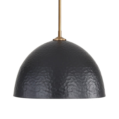 Golden Lighting Shepard 1-light Pendant in Modern Brass and Matte Black shade - - Golden Lighting