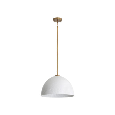 Golden Lighting Shepard 1-light Pendant in Modern Brass and Matte White shade - - Golden Lighting