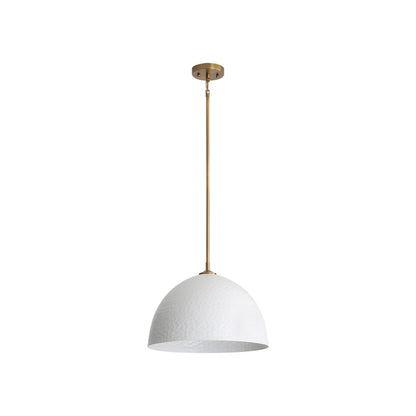 Golden Lighting Shepard 1-light Pendant in Modern Brass and Matte White shade - - Golden Lighting