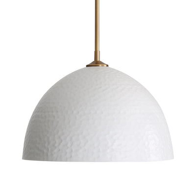 Golden Lighting Shepard 1-light Pendant in Modern Brass and Matte White shade - - Golden Lighting