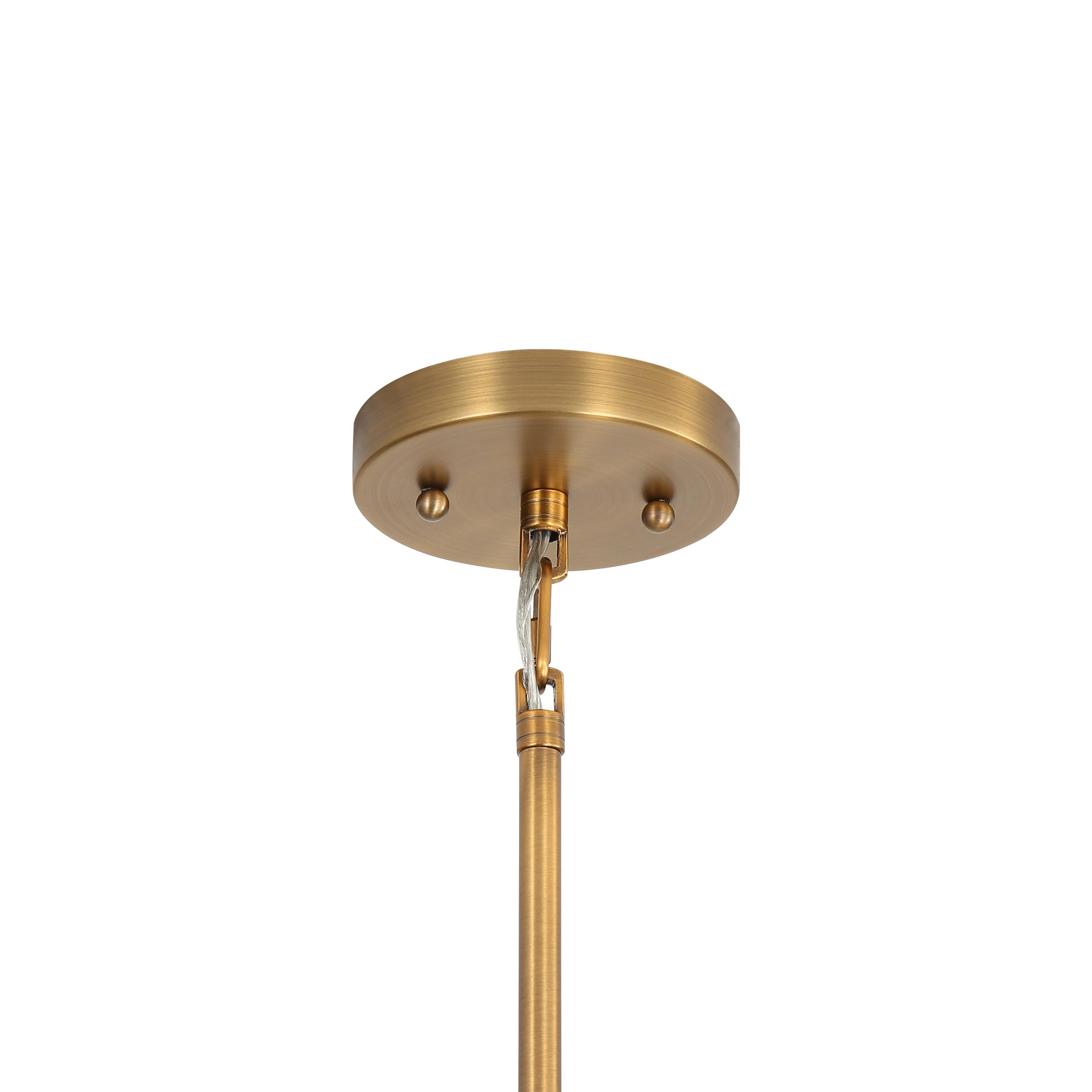 Golden Lighting Shepard 1-light Pendant in Modern Brass and Matte White shade - - Golden Lighting