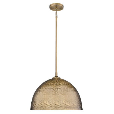 Golden Lighting Shepard 1-light Pendant in Modern Brass and Modern Brass shade - - Golden Lighting