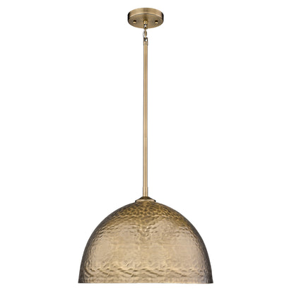 Golden Lighting Shepard 1-light Pendant in Modern Brass and Modern Brass shade - - Golden Lighting