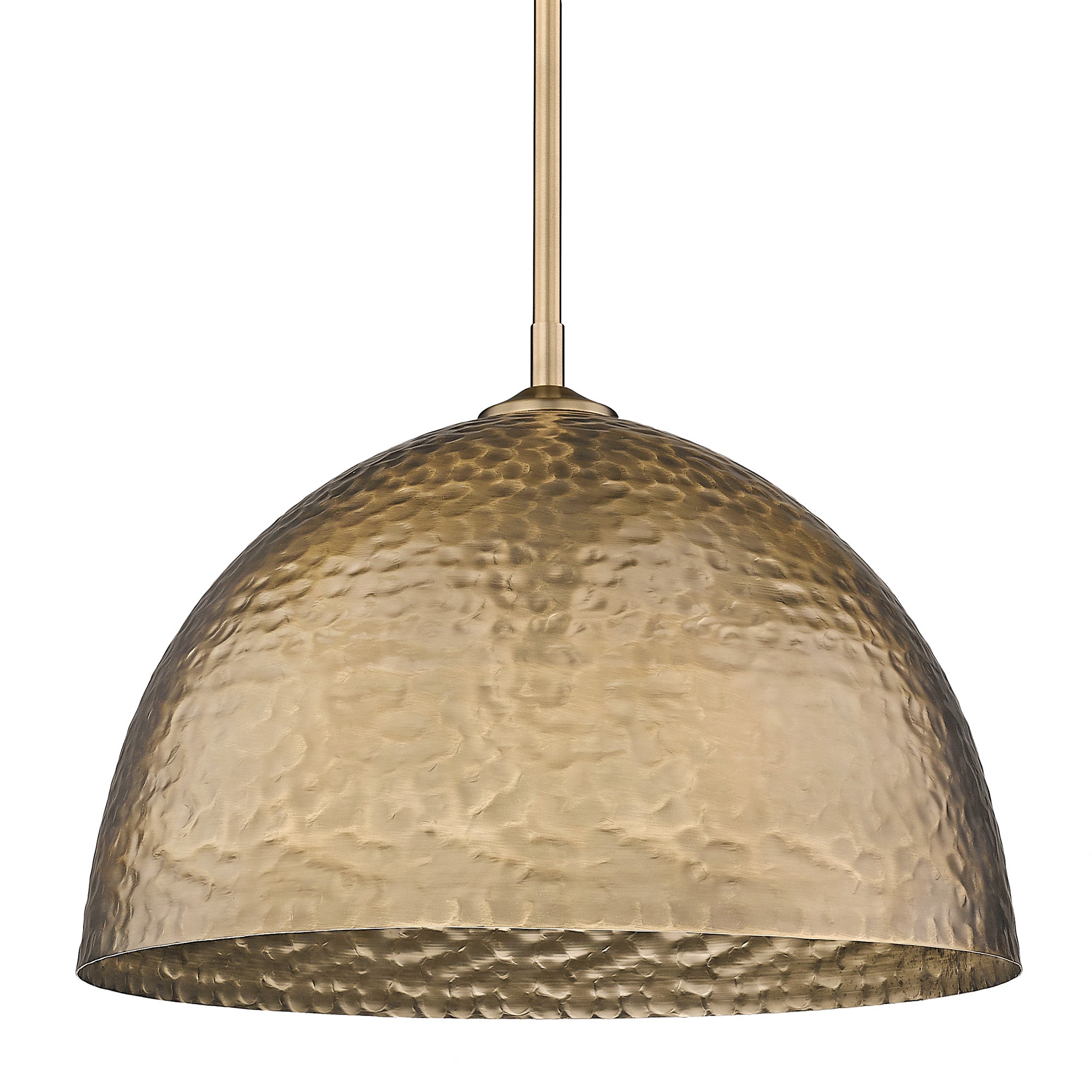 Golden Lighting Shepard 1-light Pendant in Modern Brass and Modern Brass shade