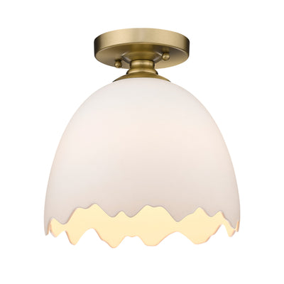 Brinkley 1-light Semi-Flush Mount in Brushed Champagne Brass