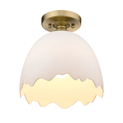 Brinkley 1-light Semi-Flush Mount in Brushed Champagne Brass