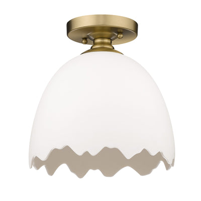 Brinkley 1-light Semi-Flush Mount in Brushed Champagne Brass - - Golden Lighting