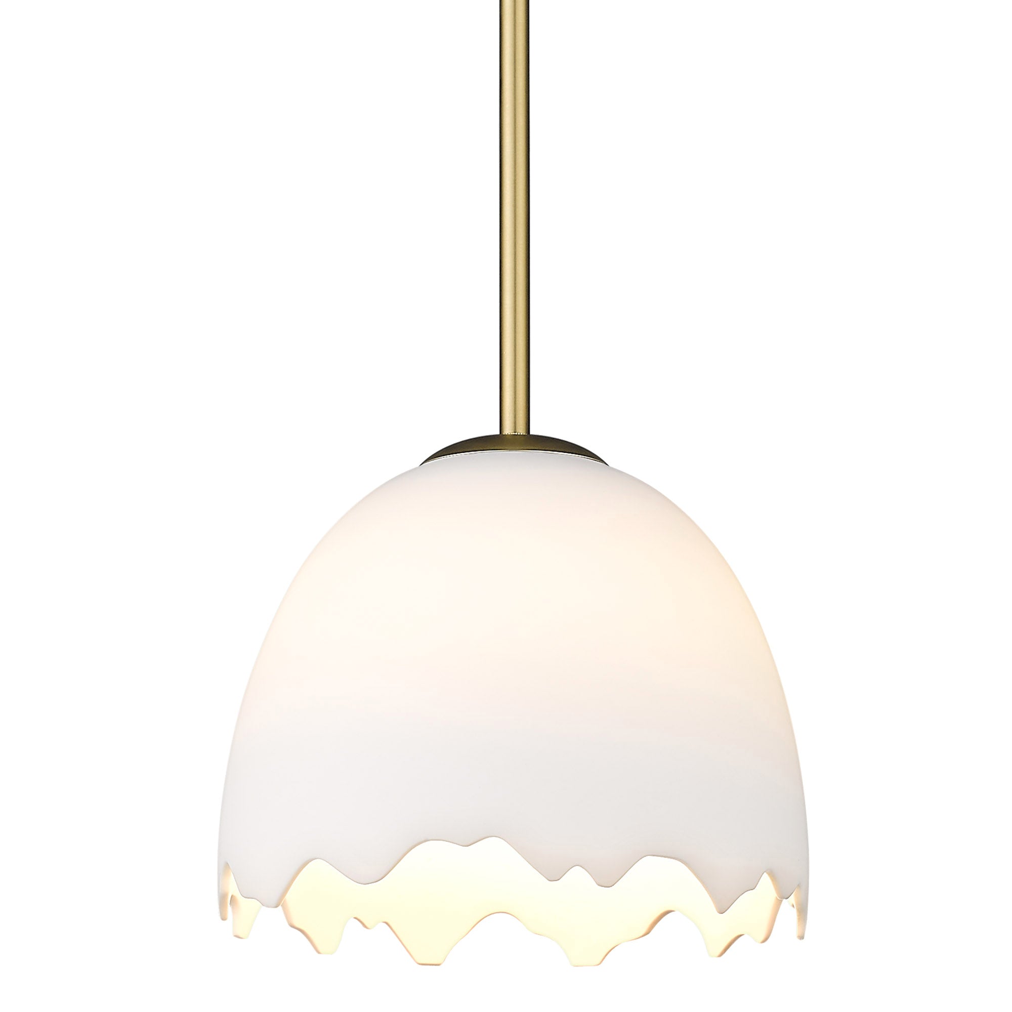 Brinkley 1-light Pendant in Brushed Champagne Brass - - Golden Lighting