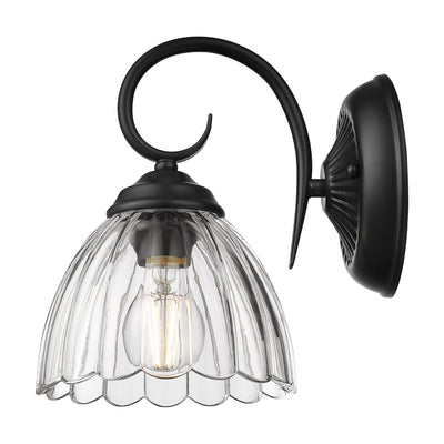 Golden Lighting Audra 1-light Wall Sconce in Matte Black - - Golden Lighting