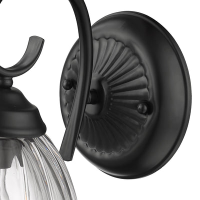 Golden Lighting Audra 1-light Wall Sconce in Matte Black - - Golden Lighting