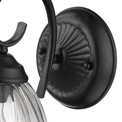 Golden Lighting Audra 1-light Wall Sconce in Matte Black - - Golden Lighting