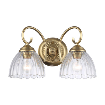 Golden Lighting Audra 2-light Vanity in Brushed Champagne Brass - - Golden Lighting