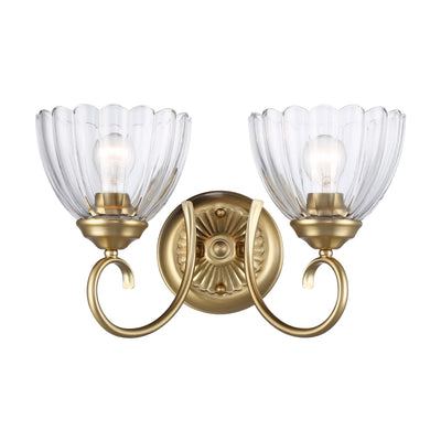 Golden Lighting Audra 2-light Vanity in Brushed Champagne Brass - - Golden Lighting