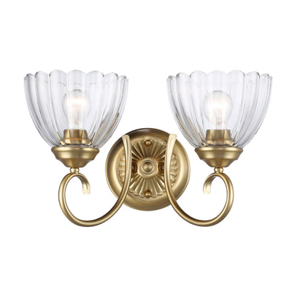 Golden Lighting Audra 2-light Vanity in Brushed Champagne Brass - - Golden Lighting