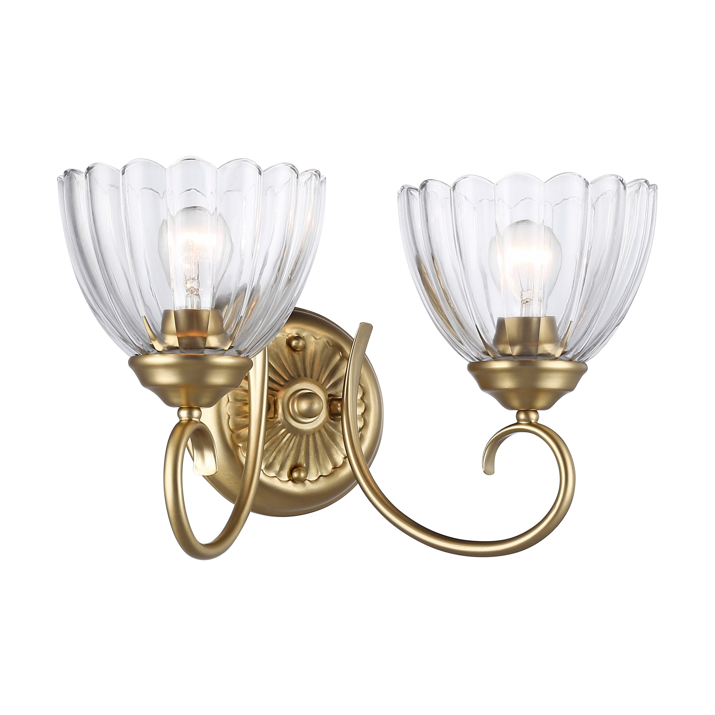 Golden Lighting Audra 2-light Vanity in Brushed Champagne Brass - - Golden Lighting