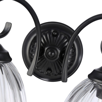 Golden Lighting Audra 2-light Vanity in Matte Black - - Golden Lighting