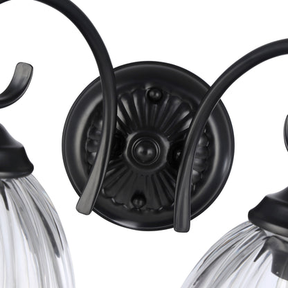 Golden Lighting Audra 2-light Vanity in Matte Black - - Golden Lighting
