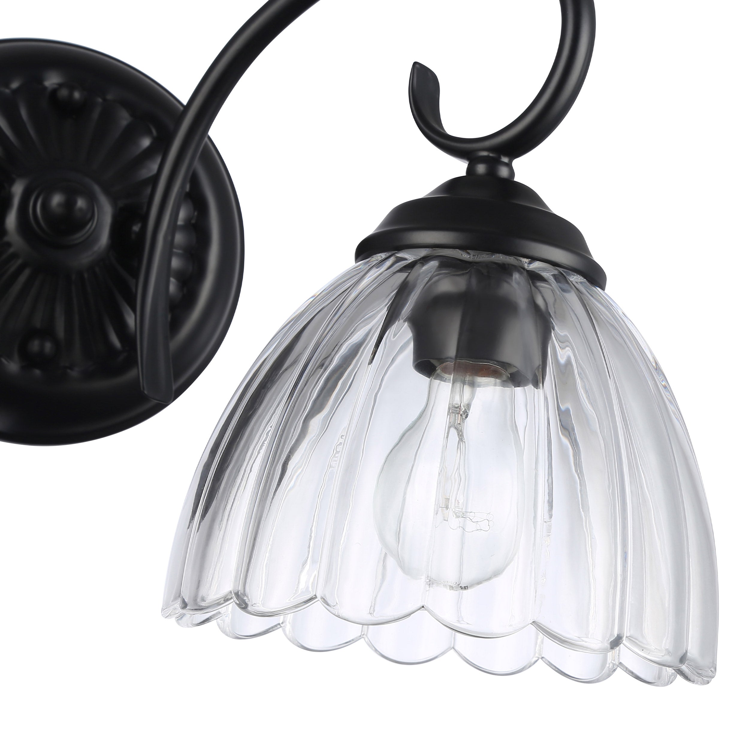 Golden Lighting Audra 2-light Vanity in Matte Black - - Golden Lighting