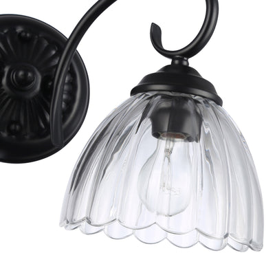 Golden Lighting Audra 2-light Vanity in Matte Black - - Golden Lighting