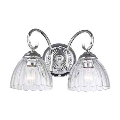 Golden Lighting Audra 2-light Vanity in Chrome - - Golden Lighting