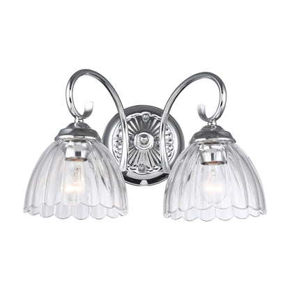 Golden Lighting Audra 2-light Vanity in Chrome - - Golden Lighting