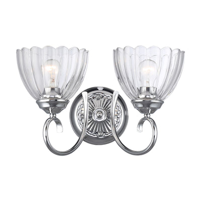 Golden Lighting Audra 2-light Vanity in Chrome - - Golden Lighting