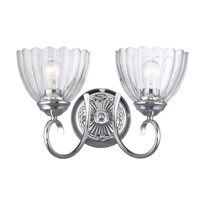 Golden Lighting Audra 2-light Vanity in Chrome - - Golden Lighting