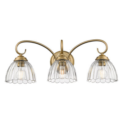 Golden Lighting Audra 3-light Vanity in Brushed Champagne Brass - - Golden Lighting
