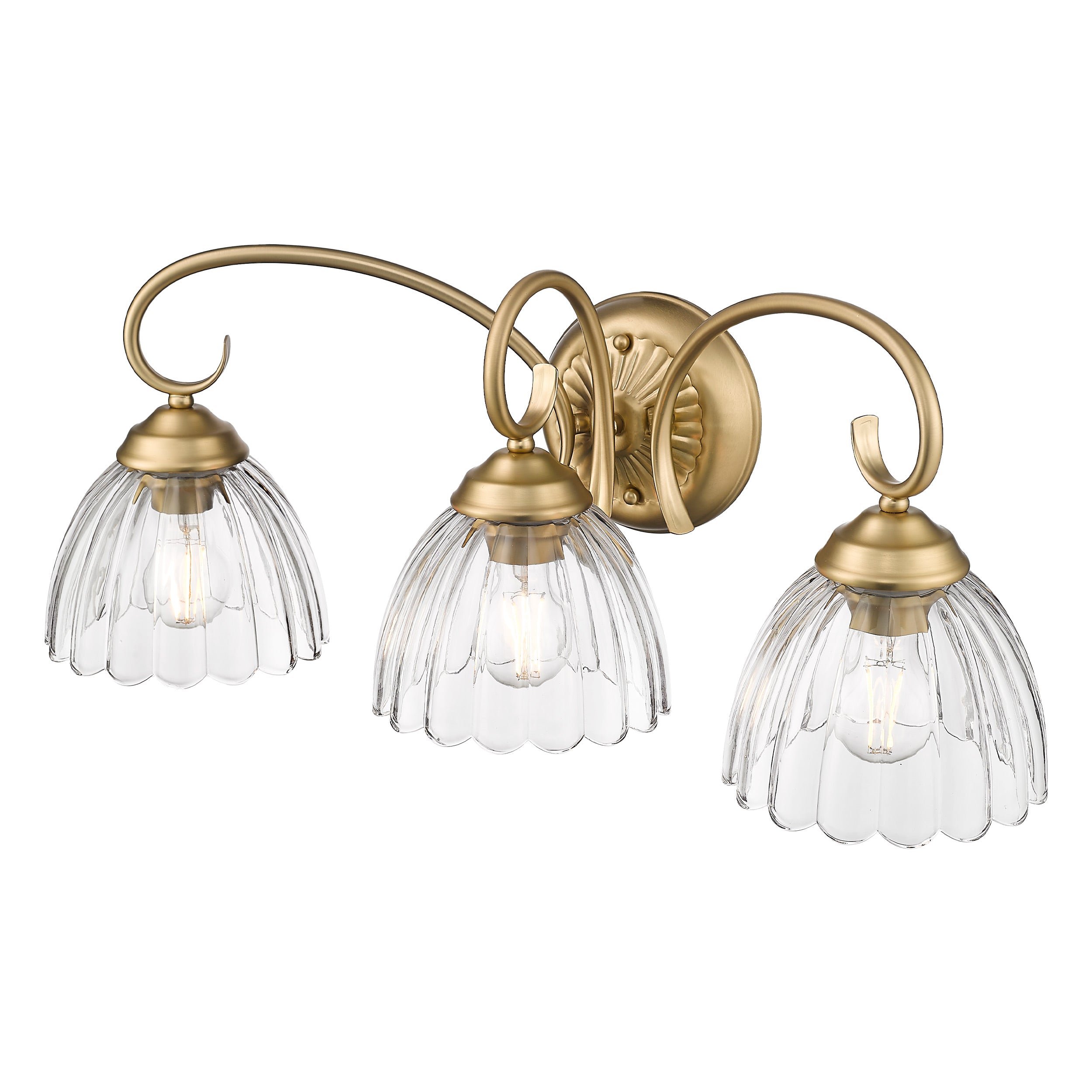 Golden Lighting Audra 3-light Vanity in Brushed Champagne Brass - - Golden Lighting