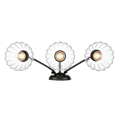 Golden Lighting Audra 3-light Vanity in Matte Black - - Golden Lighting