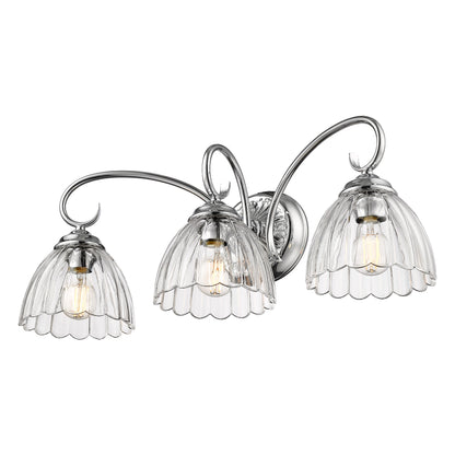 Golden Lighting Audra 3-light Vanity in Chrome - - Golden Lighting
